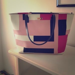 Kate Spade Color Block Leather Tote